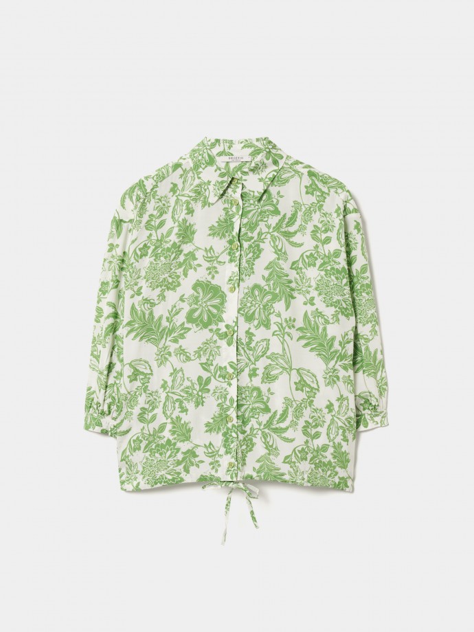Blusa fluida estampada