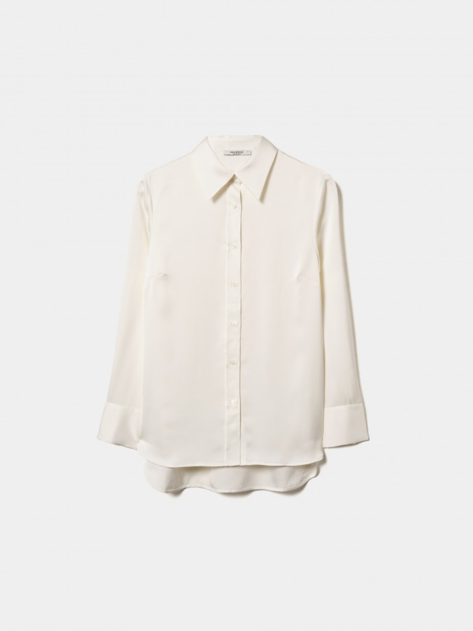 Camisa fluida acetinada