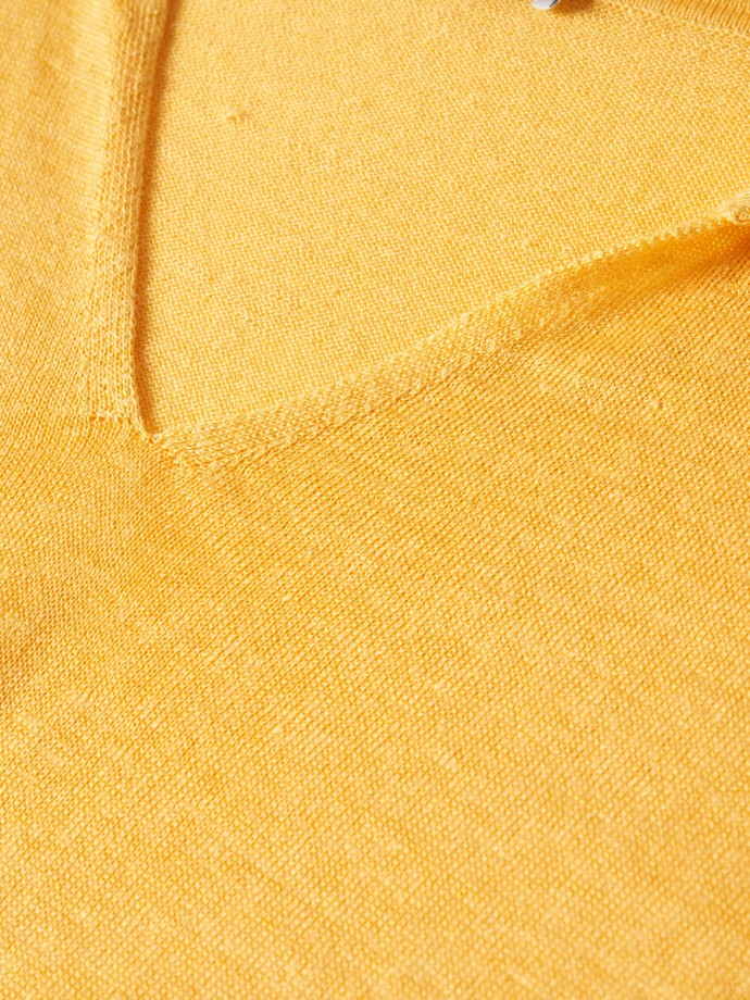 Polo manga curta com linho