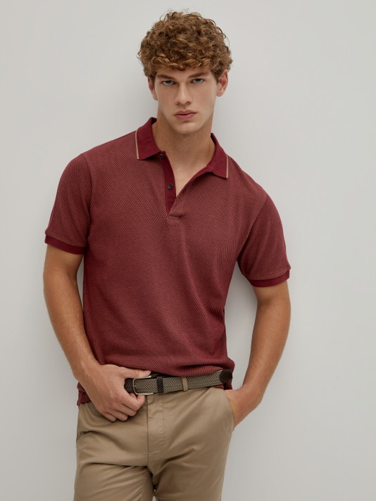Two-tone structured polo