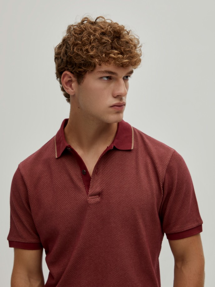 Two-tone structured polo