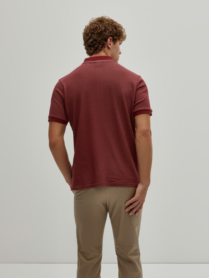 Two-tone structured polo