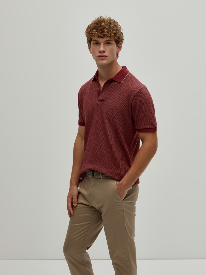 Two-tone structured polo