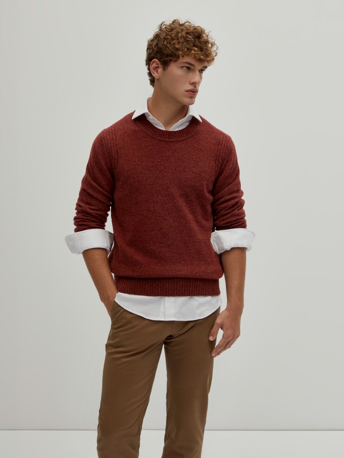 Knitted wool sweater