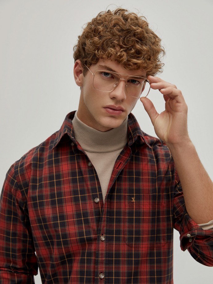 Regular fit plaid shirt