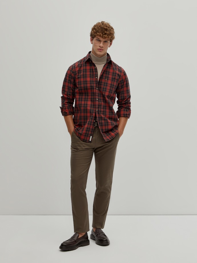 Regular fit plaid shirt