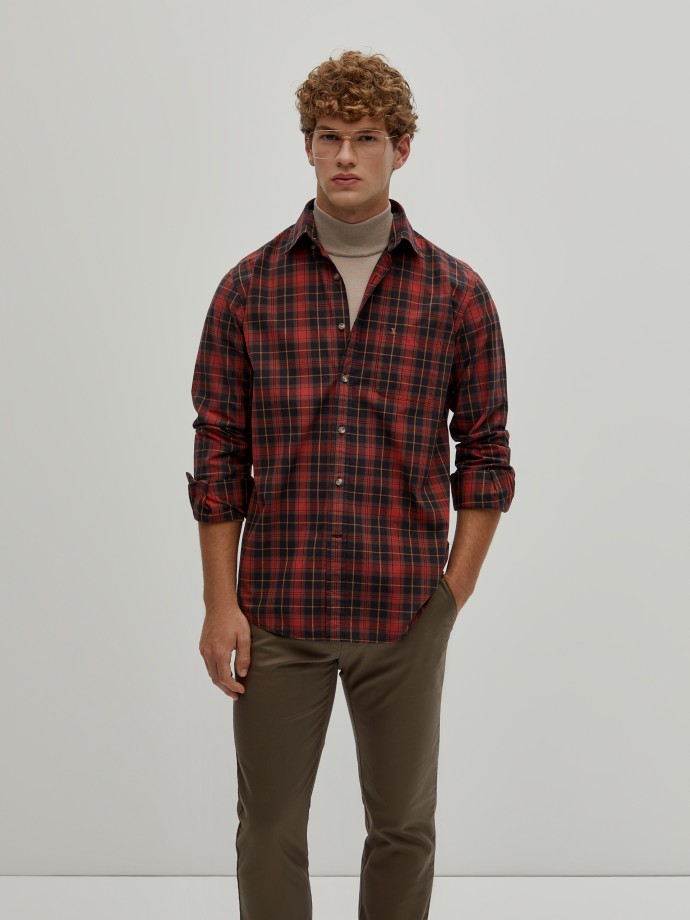 Regular fit plaid shirt