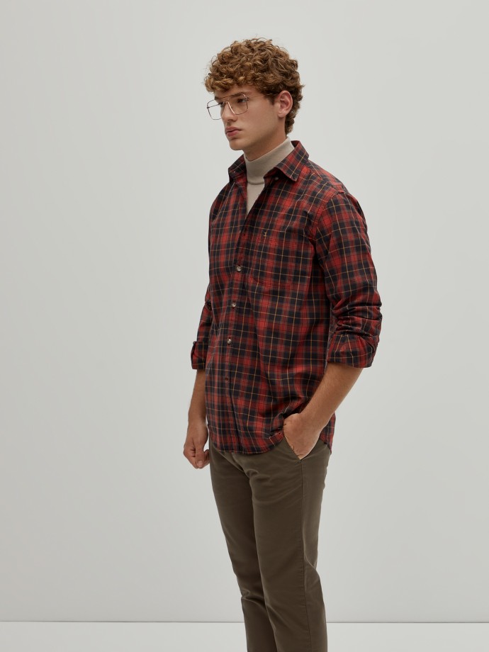 Regular fit plaid shirt