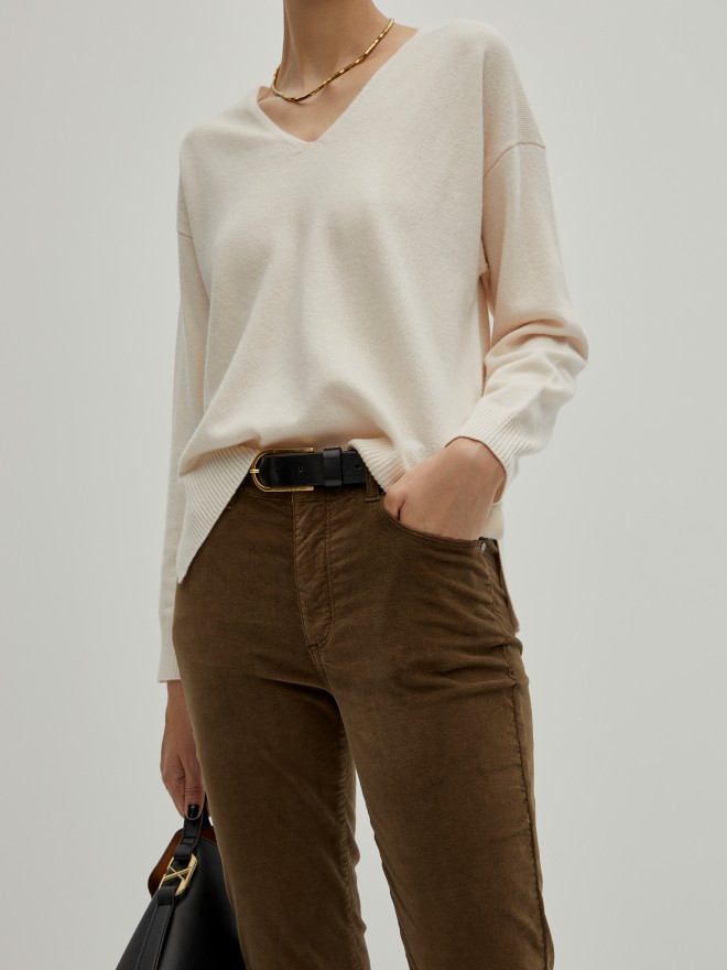 Skinny velvet pants