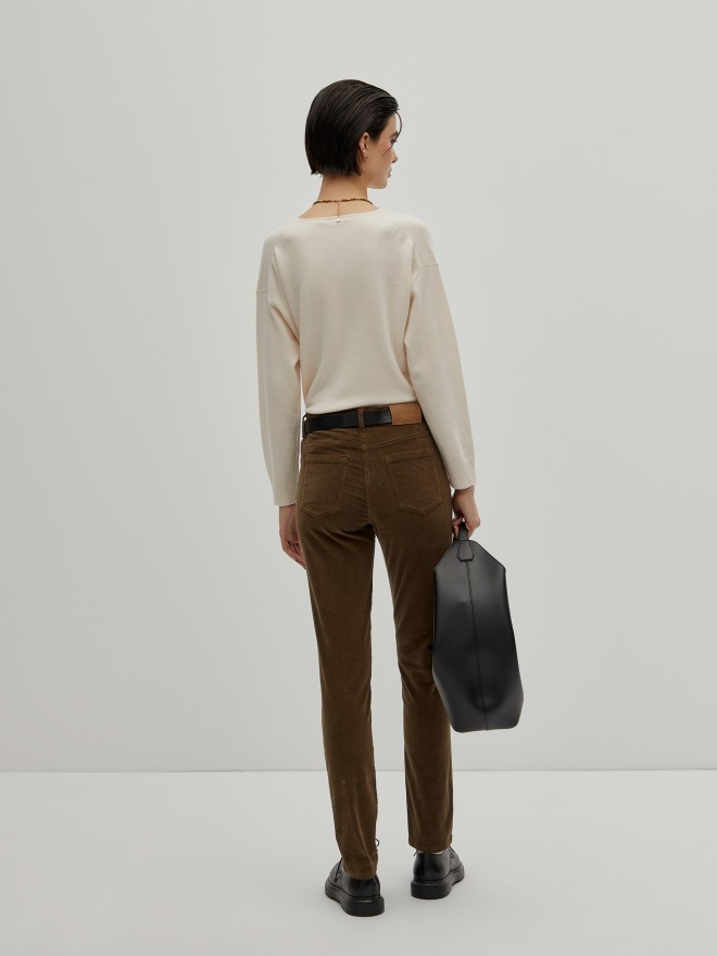 Skinny velvet pants