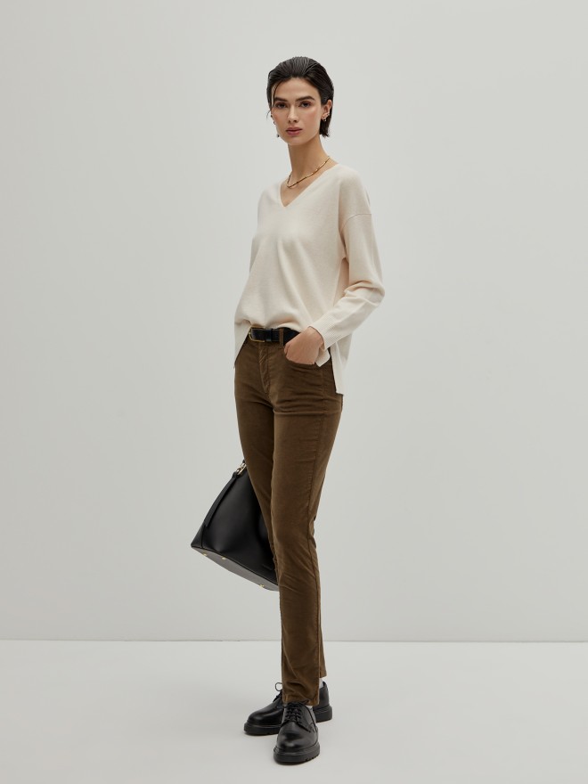 Skinny velvet pants