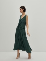 Draped midi dress