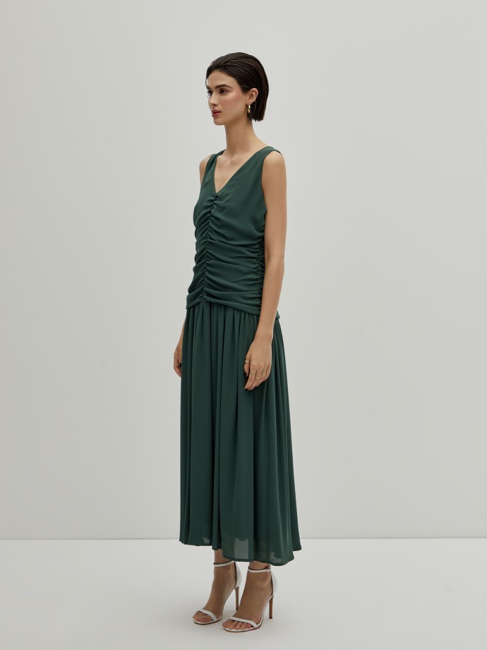 Draped midi dress