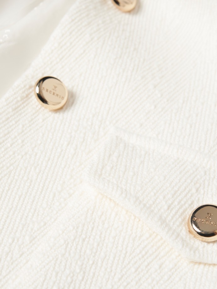 Casaco tweed curto