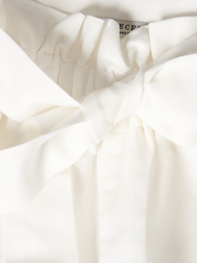 Linen blend shorts