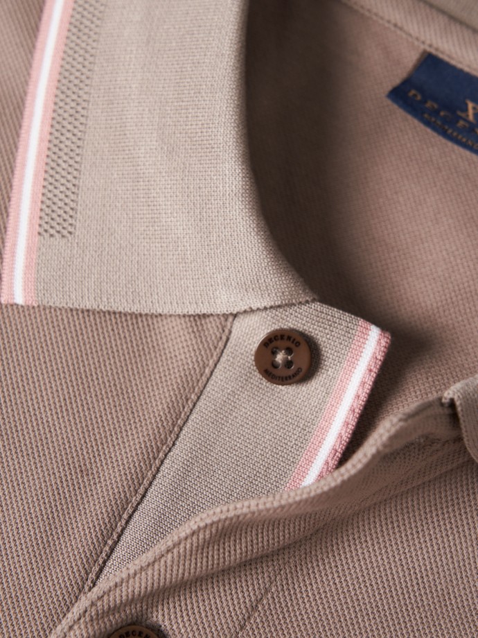 Slim fit pique polo shirt
