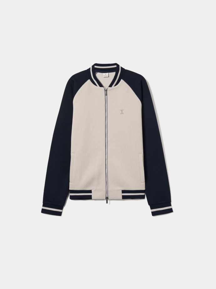 Two-tone bomber jacket