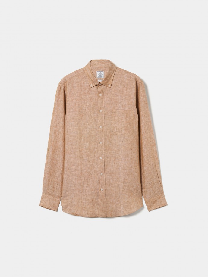 Camisa de linho regular fit