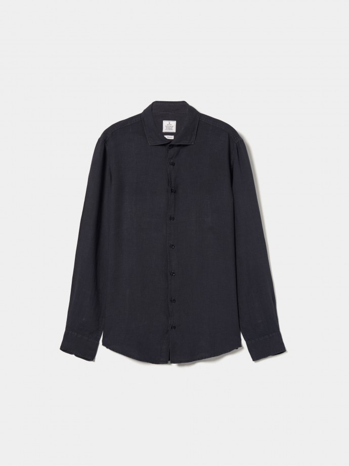 Camisa de linho regular fit