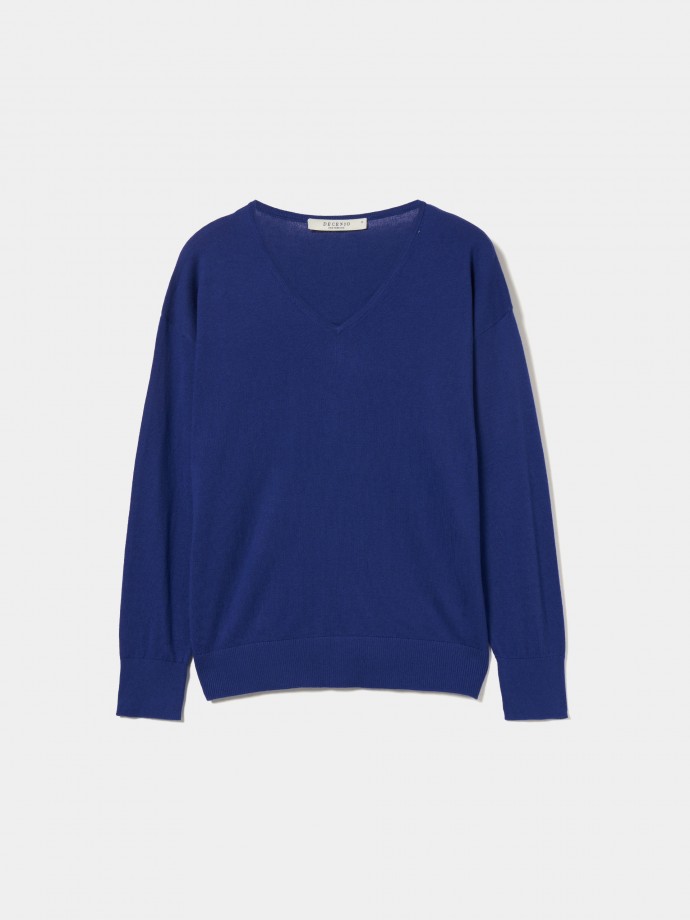 Pullover decote em V