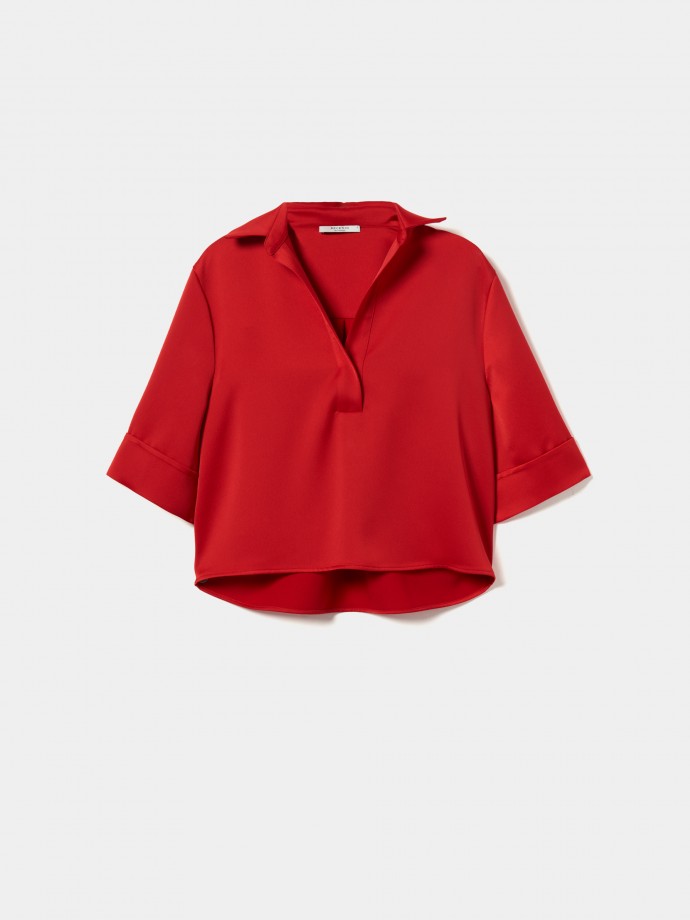 Camisa acetinada