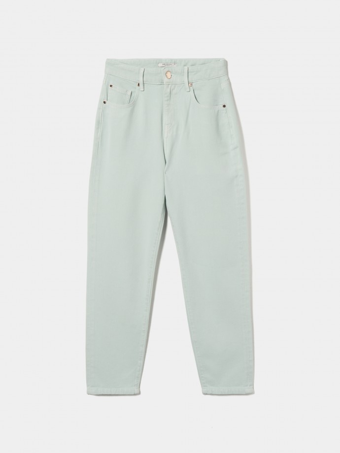 Calas denim em algodo e liocel