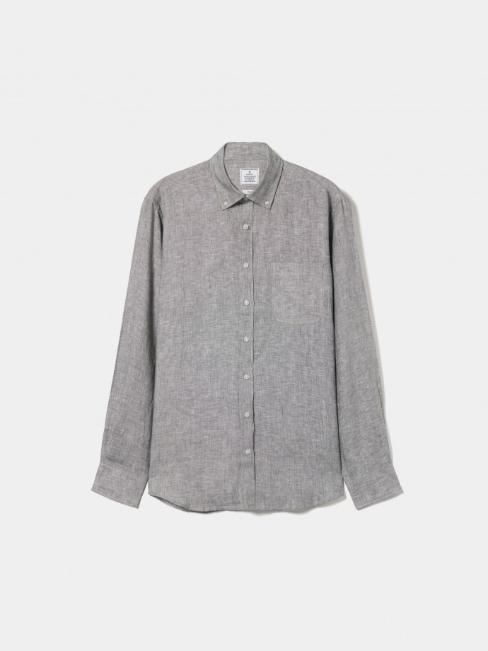 Camisa de linho regular fit