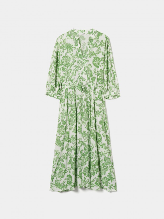 Vestido midi de flores