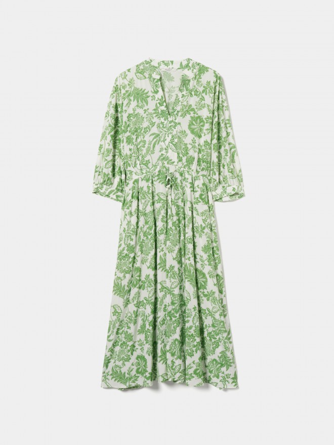 Vestido midi de flores Vestido midi de flores