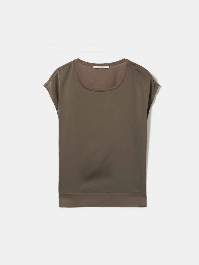 Camiseta de lyocell y algodn