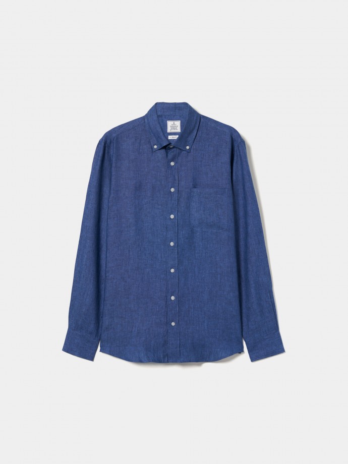 Camisa de linho regular fit