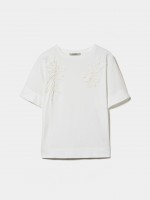 T-shirt bordado floral