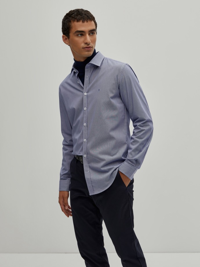 Camisa cuadrada slim fit