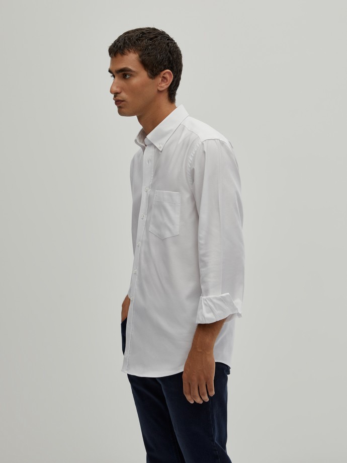 Camisa regular fit de algodo