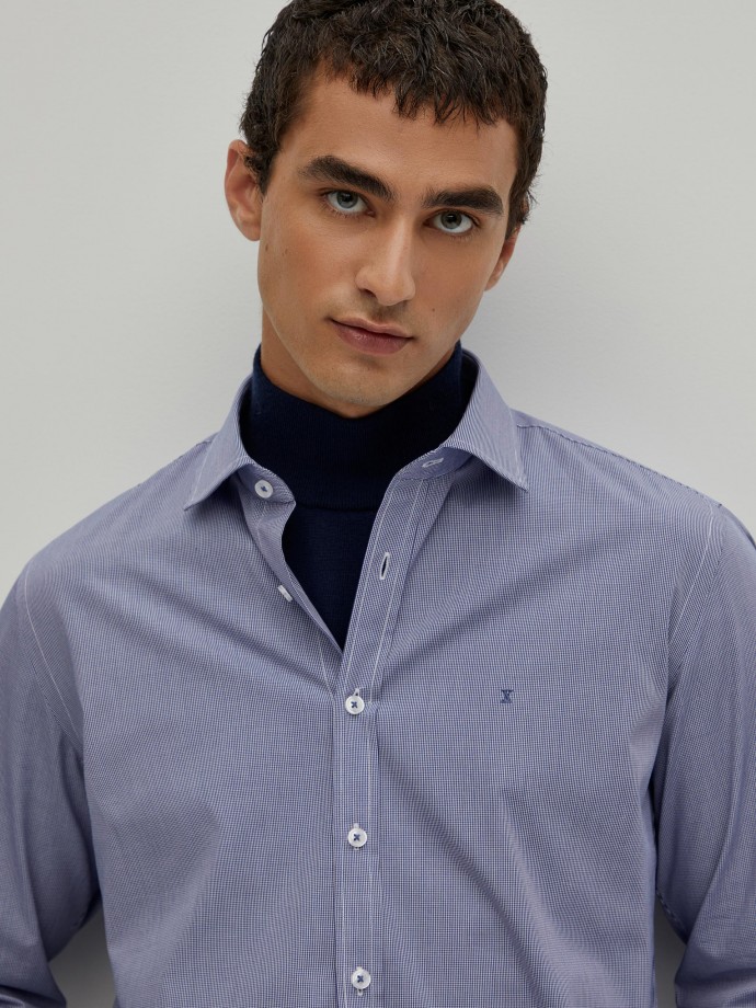 Camisa cuadrada slim fit