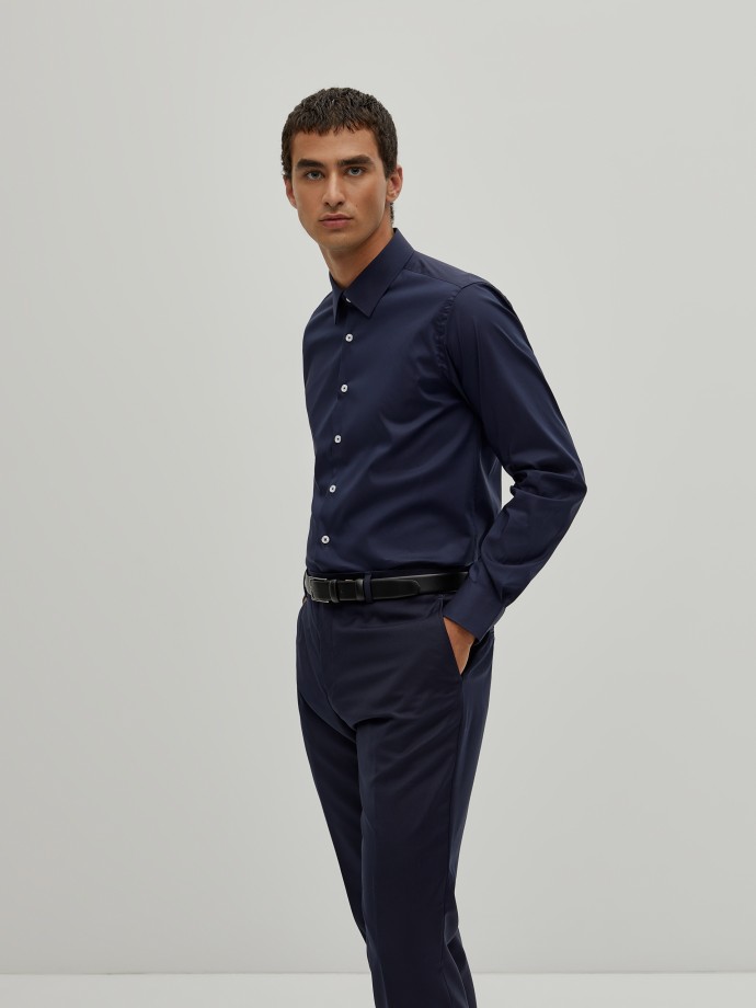 Slim fit plain shirt