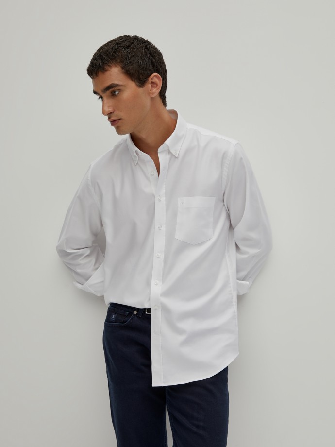 Camisa regular fit de algodo