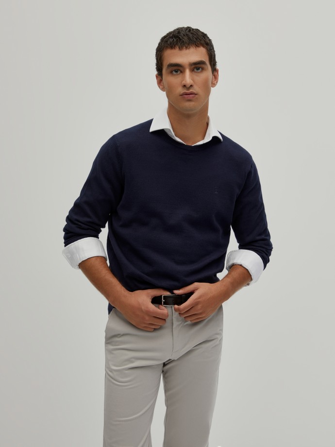 Cotton and cashmere pullover