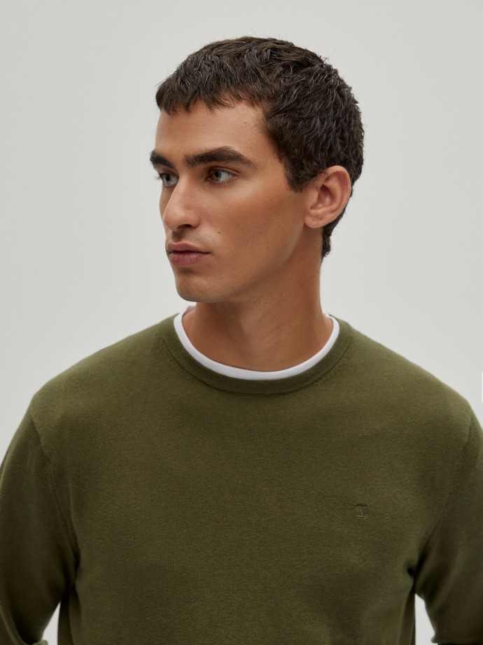 Cotton and cashmere pullover