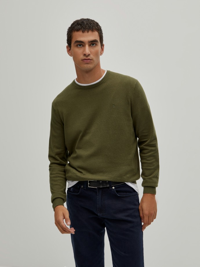 Cotton and cashmere pullover