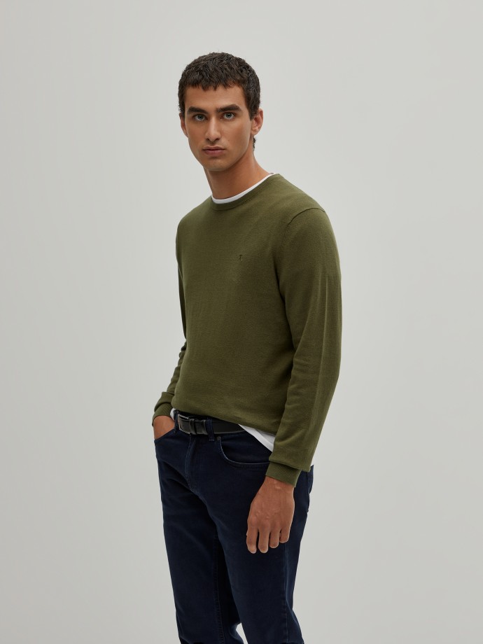 Cotton and cashmere pullover