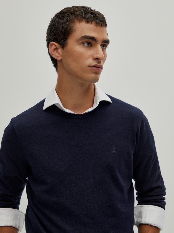 Cotton and cashmere pullover