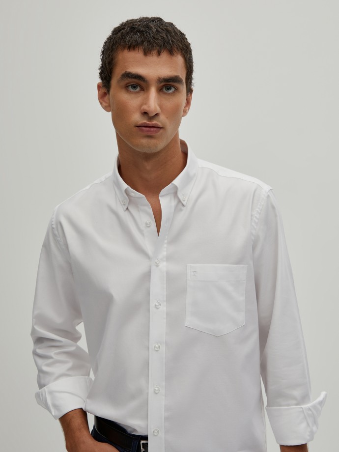 Camisa regular fit de algodn