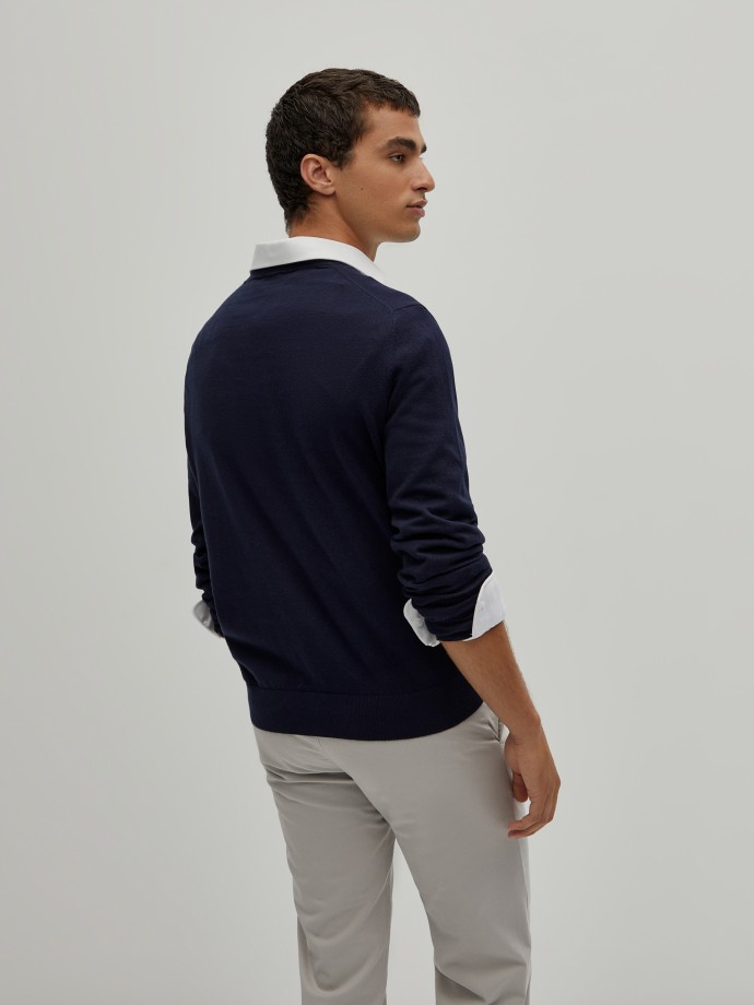 Cotton and cashmere pullover