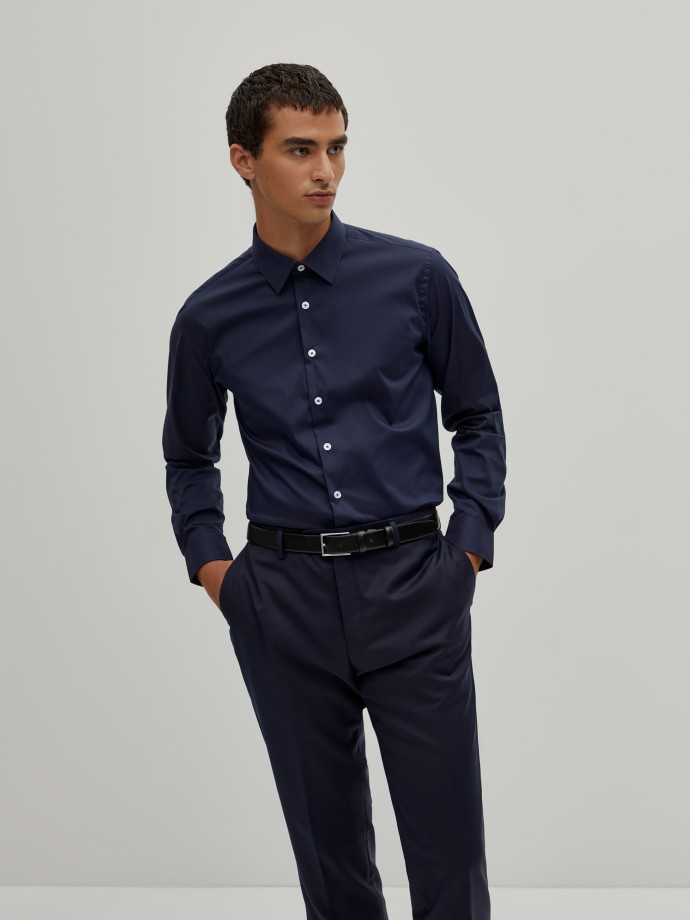 Slim fit plain shirt