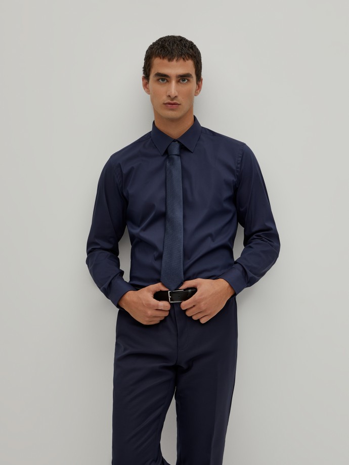 Slim fit plain shirt