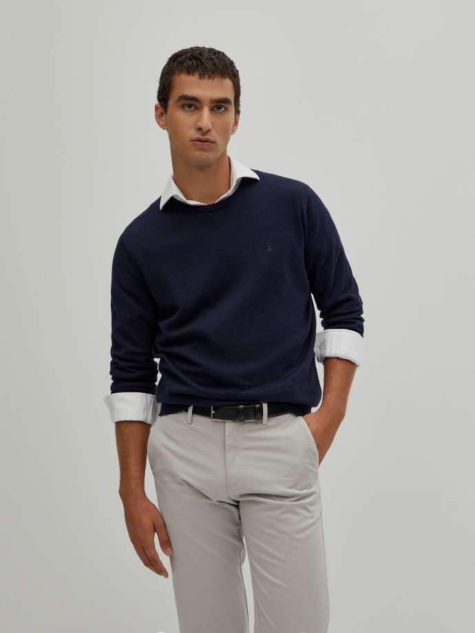 Cotton and cashmere pullover