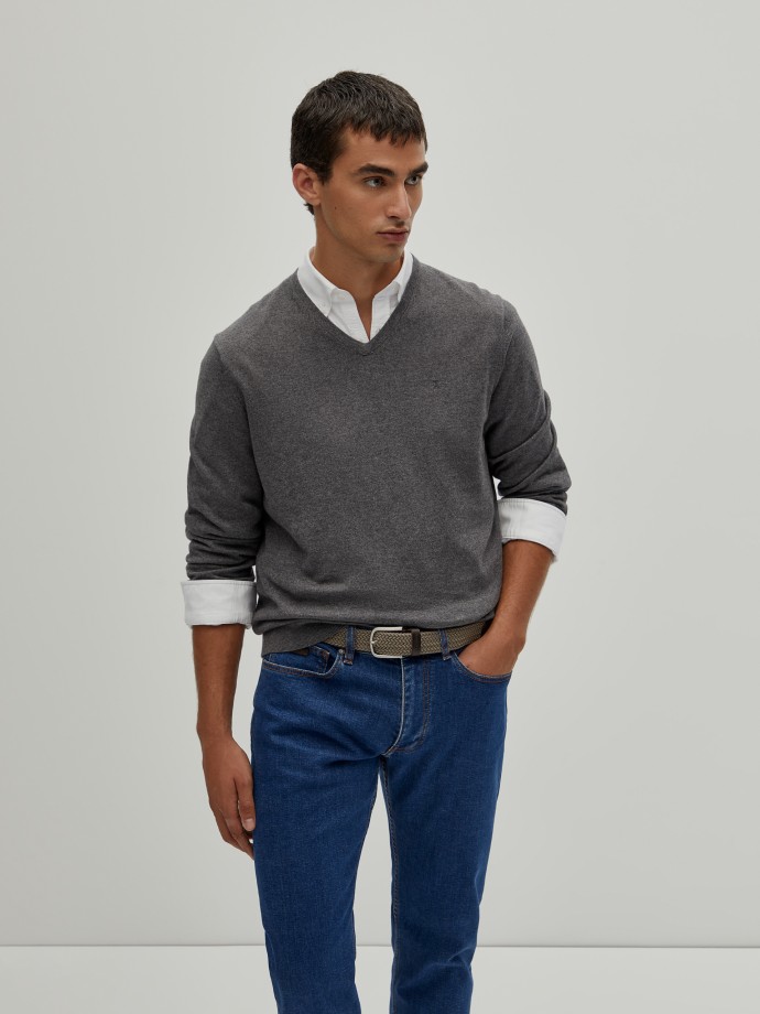 Cotton and cashmere pullover