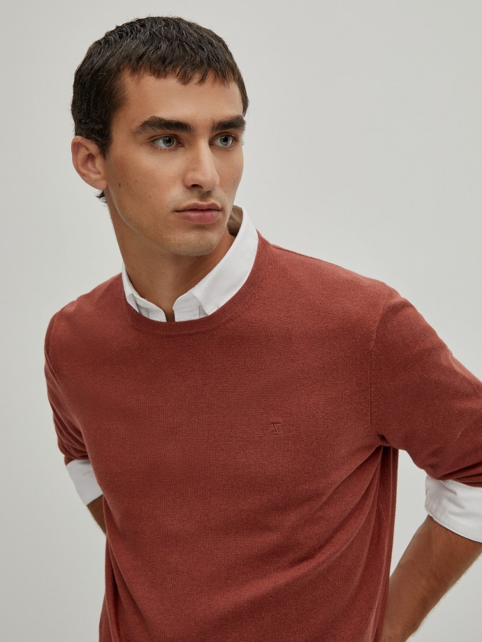 Cotton and cashmere pullover