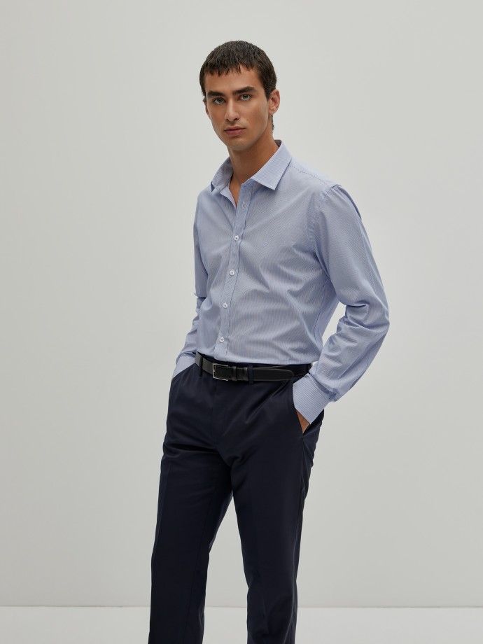 Camisa slim fit s riscas